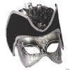Men's Silver Venetian Mask 