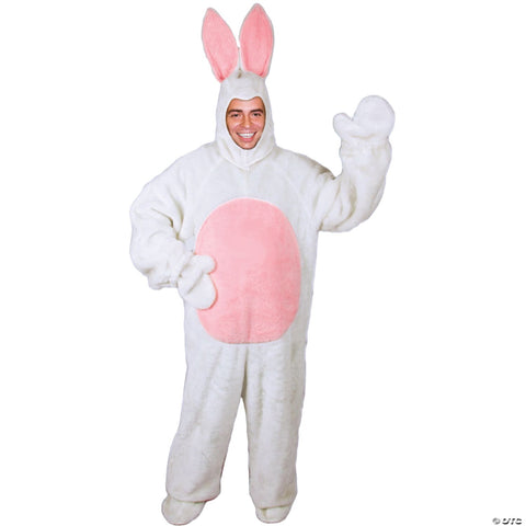 Adult  Easter Bunny Suit with Bunny Hood Costume - Large