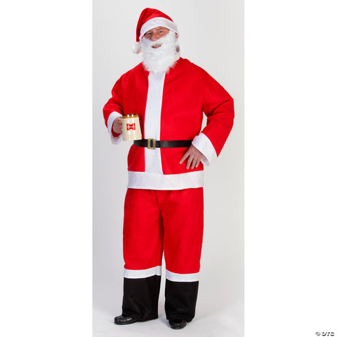 Adult Men’s 5-Piece Saloon Spree Santa Suit - XL