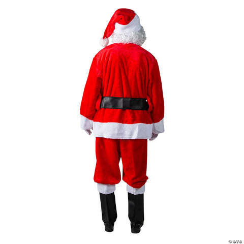 Adult Men’s 10-Piece Deluxe Plush Santa Suit Costume - Large