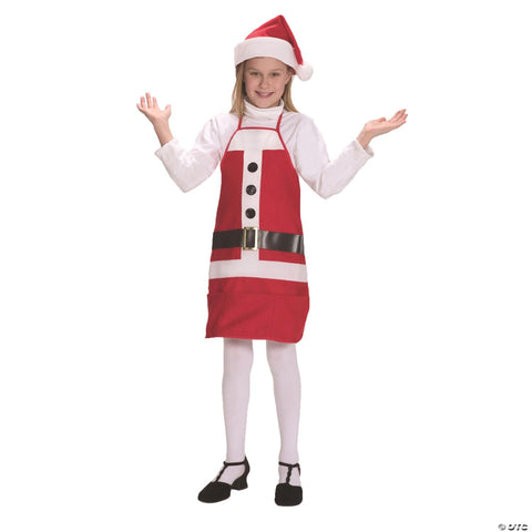 Kids Santa Christmas Apron & Hat Set – 4-12