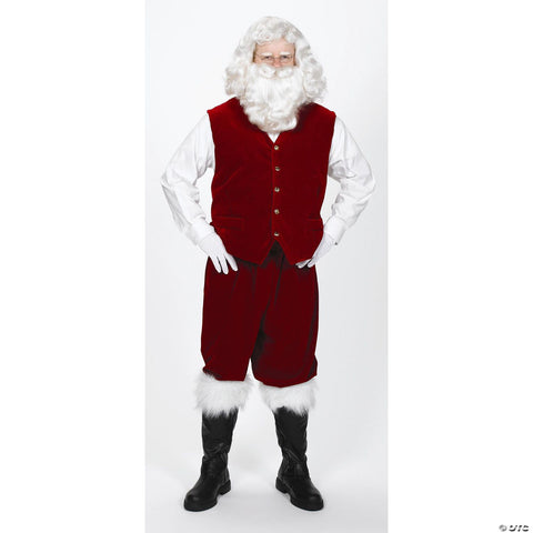 Adult Men’s Santa Velvet Vest with Buttons - XXL
