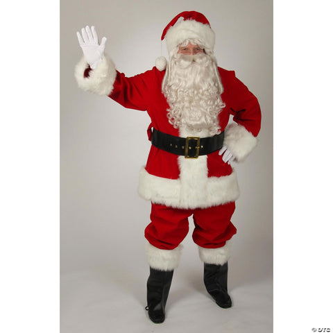 Men's Regal Red Velvet Santa Suit Costume - XL