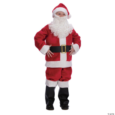 Kids Plush Santa Suit - Medium 6-8
