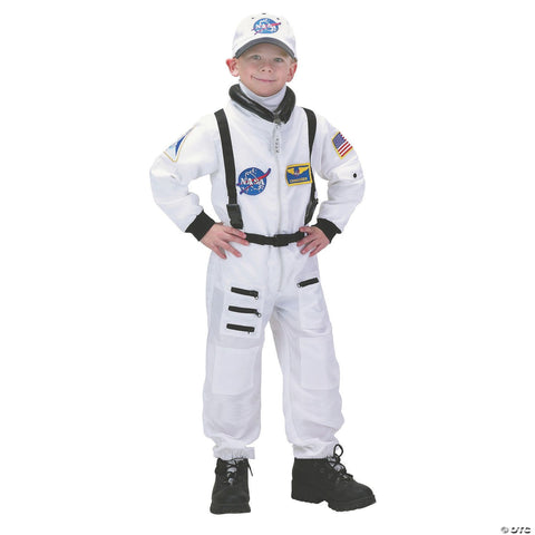 Kids White Astronaut Suit Costume - Medium