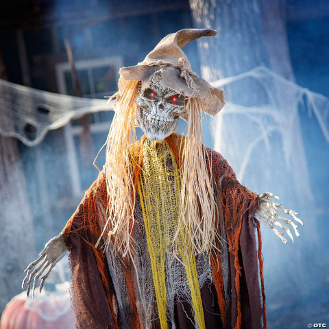 6 Ft. Standing Animated Skeletal Reaper Halloween Decoration