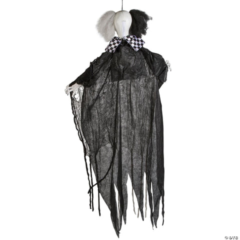 4 Ft. Hanging Animated Black & White Clown Halloween Decoration