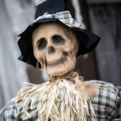 29 1/4" x 47 1/4" Animated Scarecrow on Rocking Chair Halloween Decoration