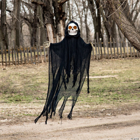 32 1/4" x 47 1/4" Hanging Sonic Skeleton Reaper Halloween Decoration