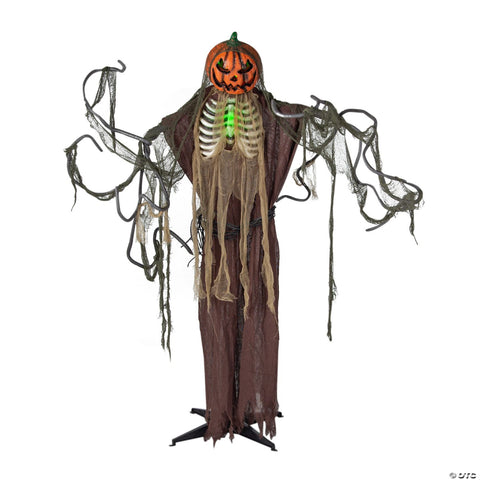 68 3/4" x 86 1/2" Animated & Light-Up Standing Jack-O’-Lantern Man Halloween Decoration