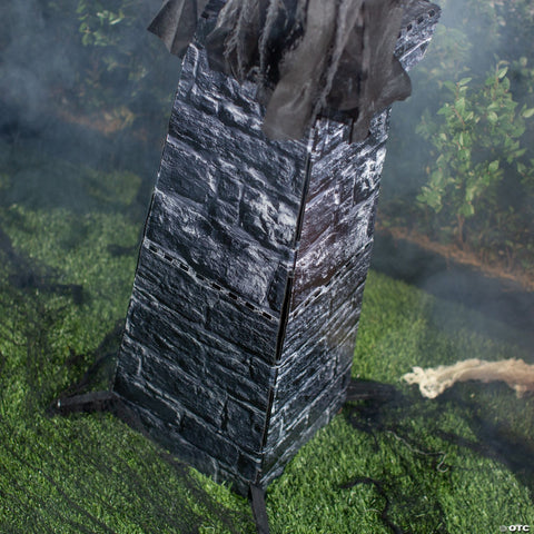 33 1/2" x 74 3/4" Animated Standing Skeletal Reaper with Wings