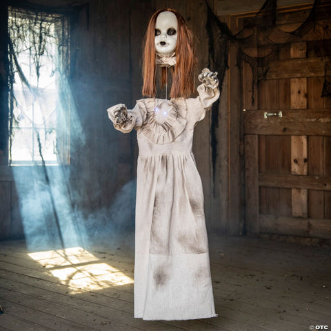 39 1/4" Hanging Girl Red-Haired Light-Up Doll with Separated Head