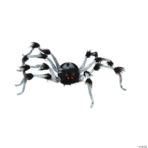 31 1/2" Gray and Black Hairy Walking Spider Halloween Decoration