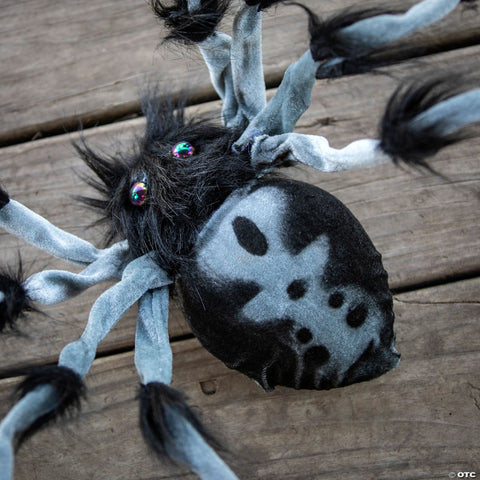 31 1/2" Gray and Black Hairy Walking Spider Halloween Decoration