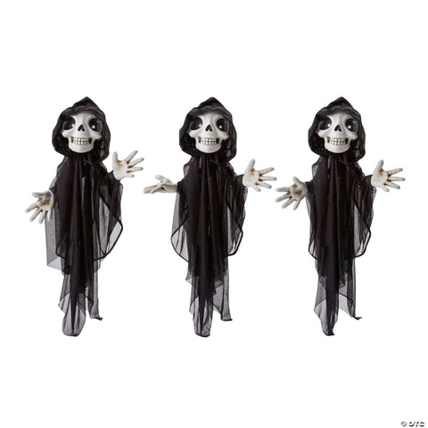 23 1/2" Light-Up Eyes Yard Stake Grinning Reapers Set