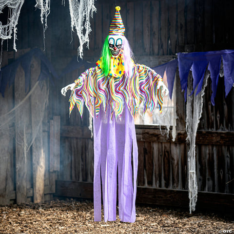 66 3/4" Light-Up Hanging Clown with Sounds Halloween Decoration