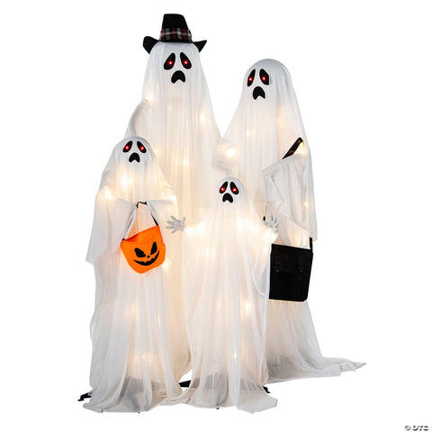 62 3/4" Light-Up Standing Ghost Family Halloween Decorations