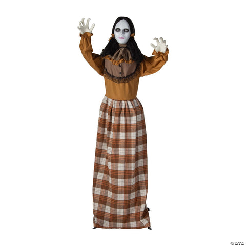5 Ft. Standing Creepy Woman Plastic Pop-Up Halloween Decoration