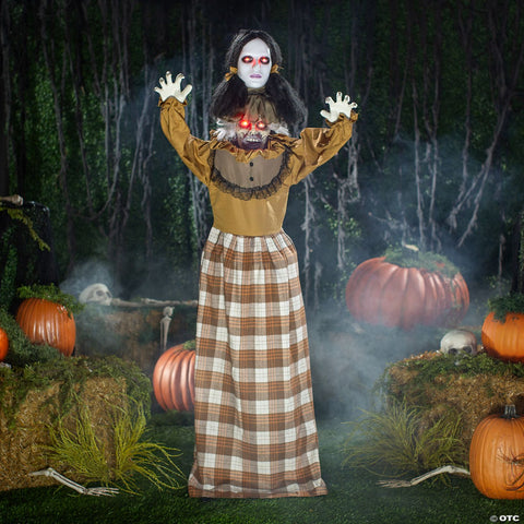 5 Ft. Standing Creepy Woman Plastic Pop-Up Halloween Decoration