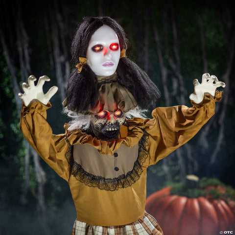 5 Ft. Standing Creepy Woman Plastic Pop-Up Halloween Decoration