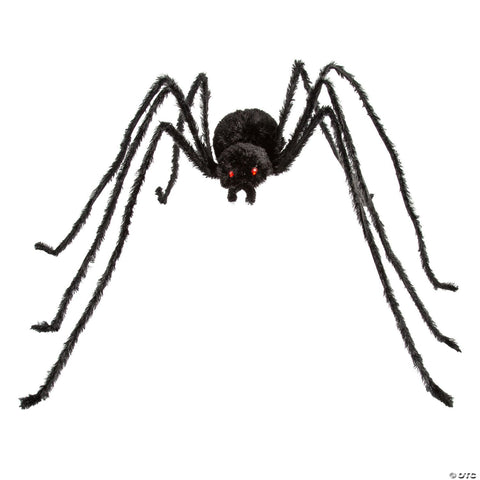 36 1/2" x 61 3/4" Black Spider with Light-Up Eyes Halloween Decoration