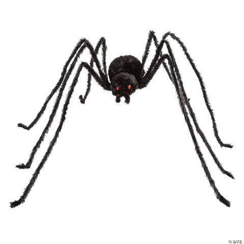 36 1/2" x 61 3/4" Black Spider with Light-Up Eyes Halloween Decoration