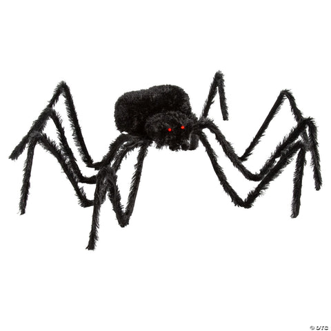 7 1/2 Ft. x 2 3/4" Furry Black Polyester Spider Halloween Decoration