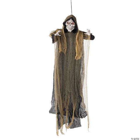 35 1/4" x 6 Ft. Animated Hanging Grim Reaper Plastic Halloween Decoration
