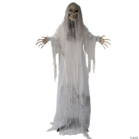 5 Ft. 6" Sonic Standing Gray Skeleton Reaper Halloween Decoration