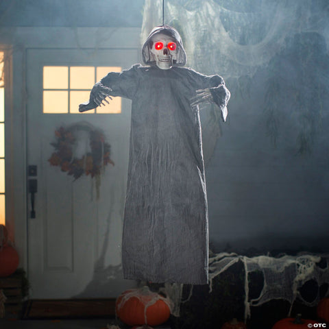 4 Ft. Hanging Gray Skeleton Reaper Halloween Decoration