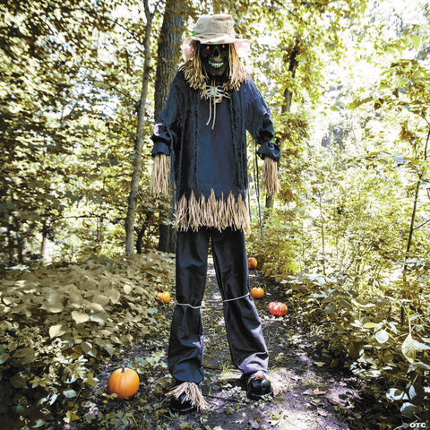 7 Ft. 6" Light-Up Lifting Skeleton Scarecrow Halloween Decoration