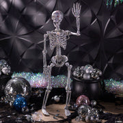 35-1-2-hanging-silver-skeleton-with-multicolor-jewelry-halloween-decoration