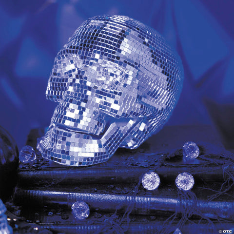 6 1/4" Disco Mosaic Skull Halloween Decoration