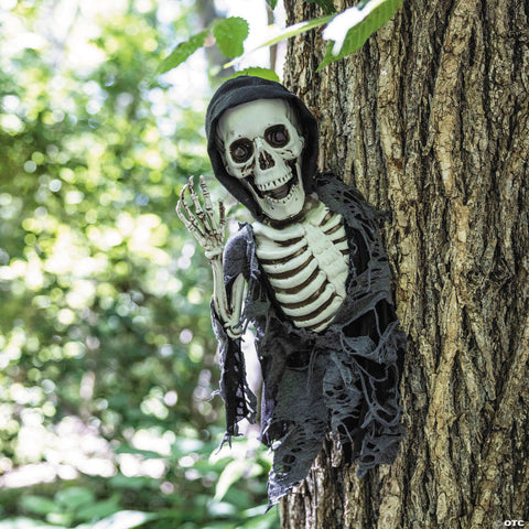 15 3/4" Hanging Waving Skeleton Reaper Creeper Halloween Decoration