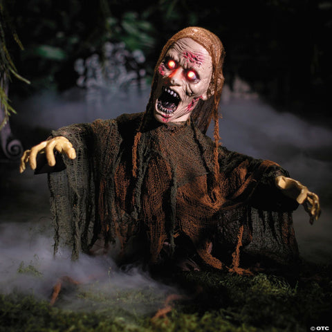 2 Ft. 3 1/2" Animated Groud Breaker Zombie Halloween Decoration