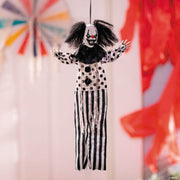 19-3-4-hanging-black-white-clown-with-black-hair-halloween-decoration