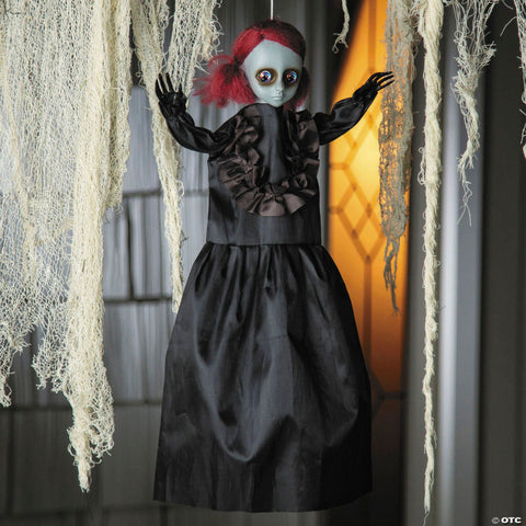 19 3/4" Hanging Doll with Red Hair Halloween Decoration