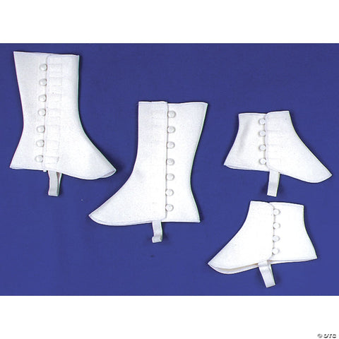 Adults 5" White Vinyl Spats - Large/Extra Large