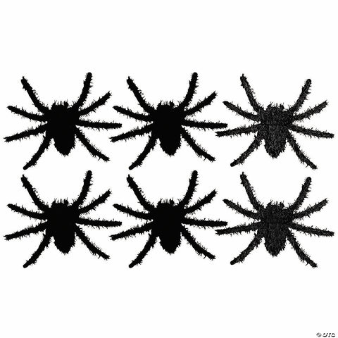 Black Hairy Spiders Halloween Decoration