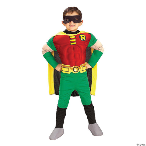 Boy's Deluxe Muscle Robin Costume - Teen Titans | Horror-Shop.com
