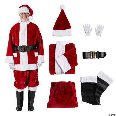 Burgundy Deluxe Santa with Outside Pockets - XL | Horror-Shop.com