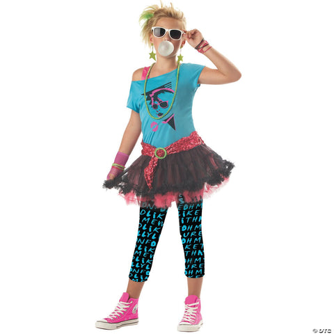 Girl's 80s Valley Girl Costume - Medium