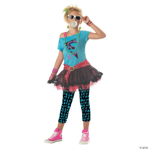 Girl's 80s Valley Girl Costume - Medium