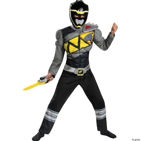 Boy's Black Ranger Muscle Costume - Dino Charge | Horror-Shop.com