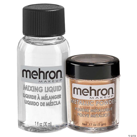 Mehron Metallic  Makeup Powder with Mixing Liquid