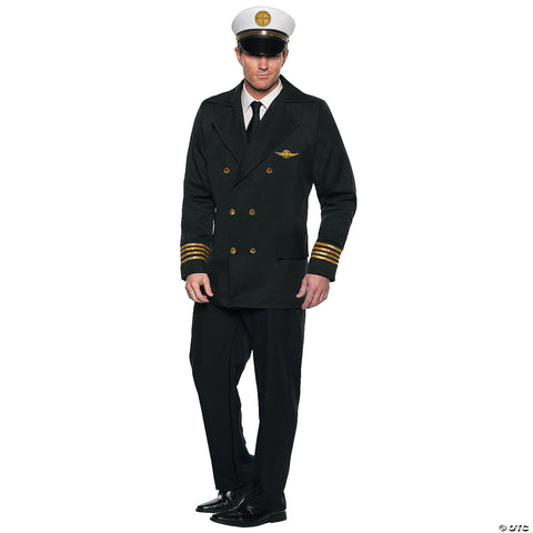 Deluxe Pan Am Air Pilot Adult Costume | Horror-Shop.com
