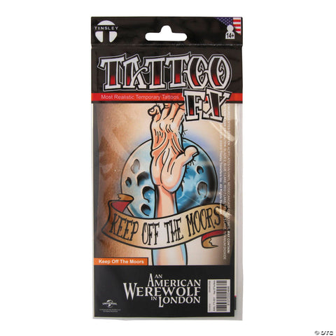 Tinsley Transfers An American Werewolf in London™ Keep Off The Moors Temporary Tattoo