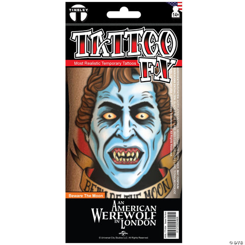 Tinsley Transfers An American Werewolf in London™ Beware the Moon Temporary Tattoo