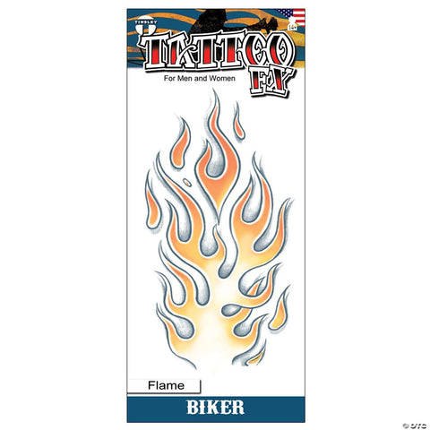 Tinsley Transfers Biker Flame Temporary Tattoo