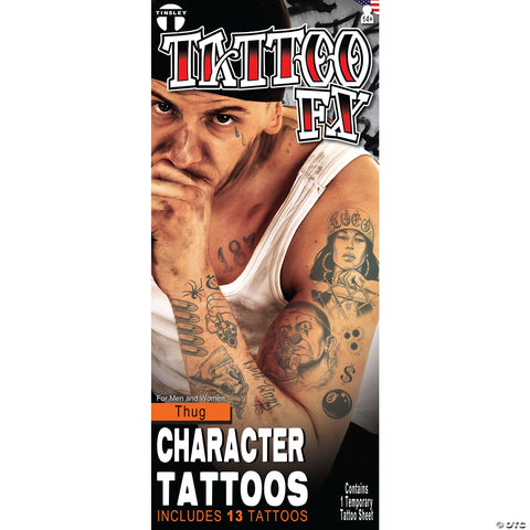 Tinsley Transfers Character Thug Temporary Tattoos